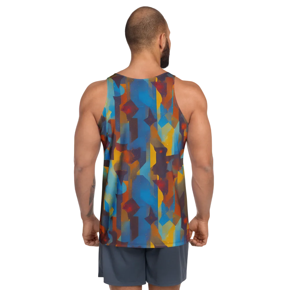 Cubist Dusk on Men's Tank Top — Back