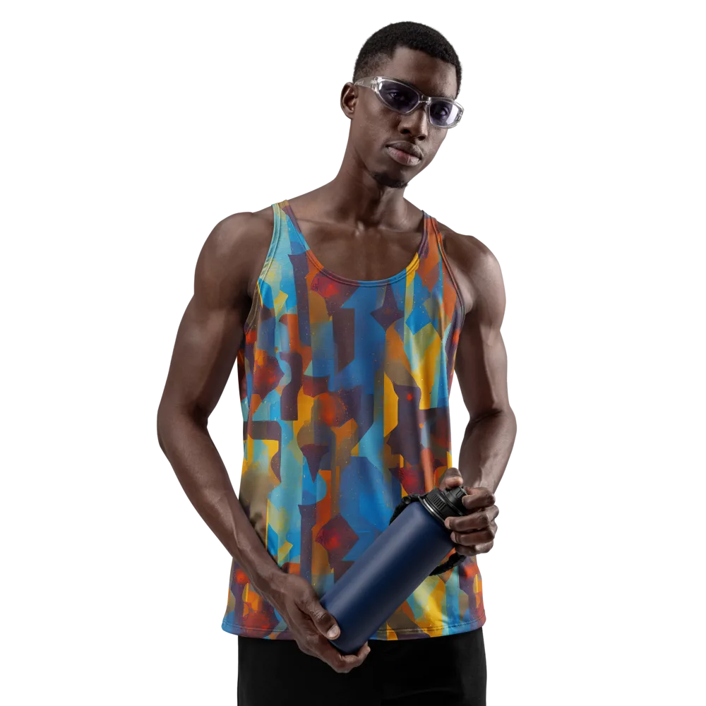 Cubist Dusk on Men's Tank Top — Front