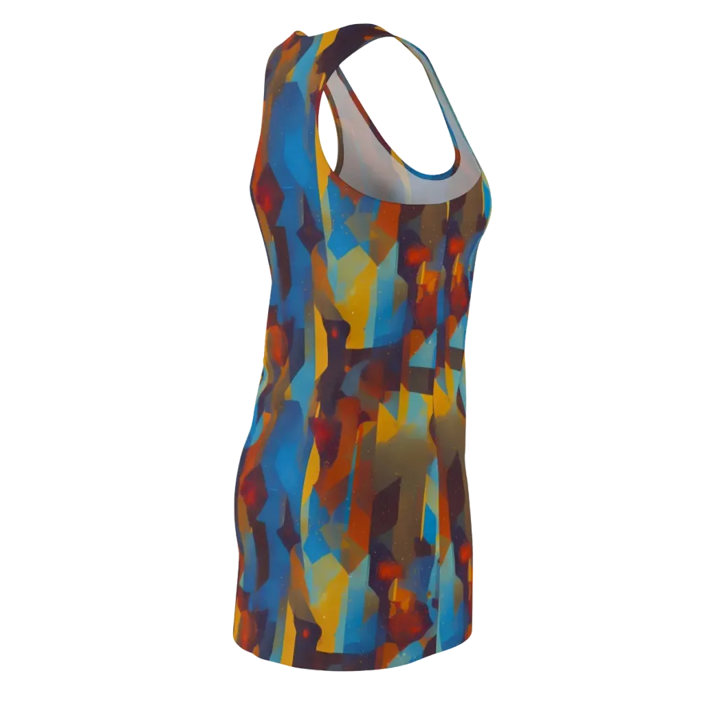 Cubist Dusk on Racerback Dress — Back Side