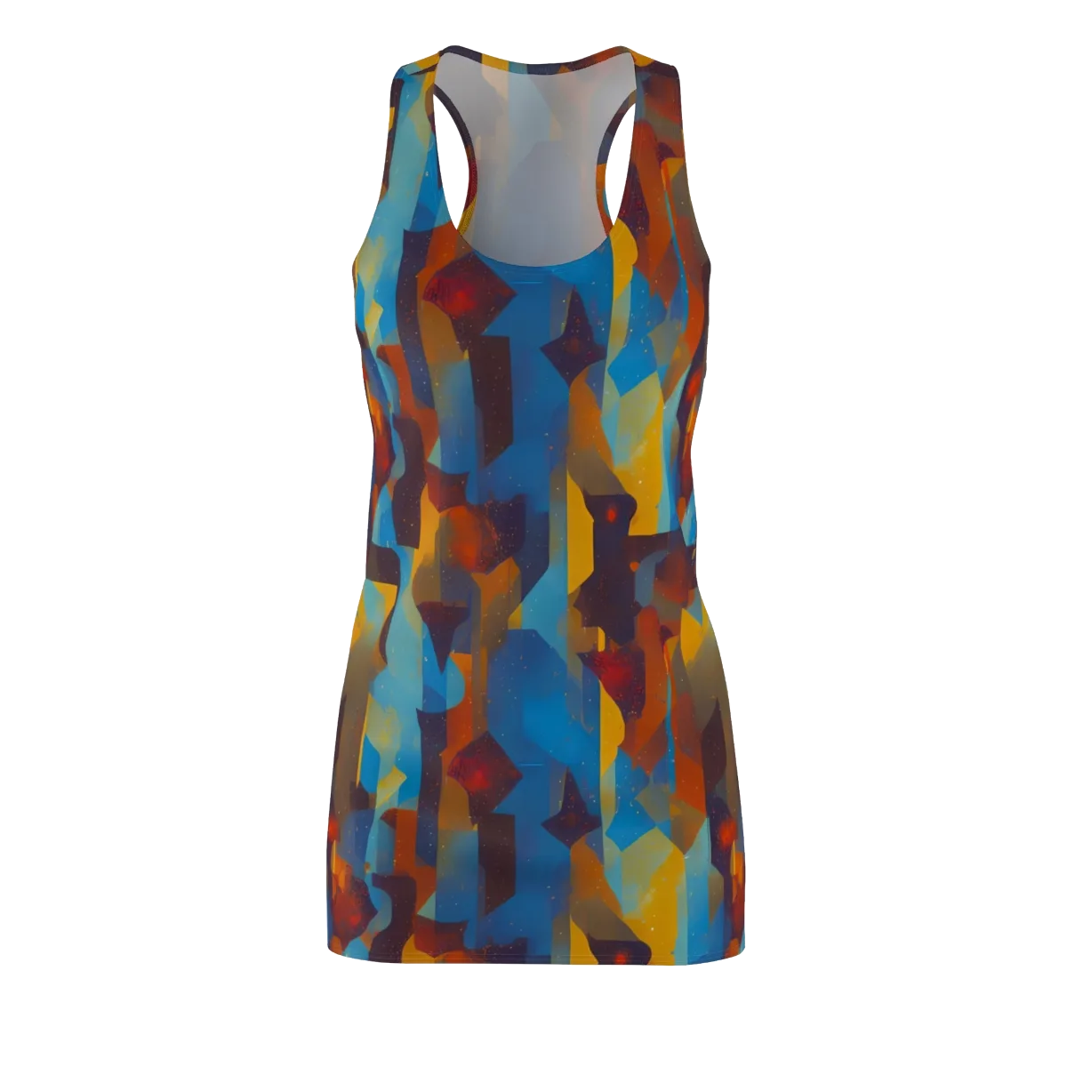 Cubist Dusk on Racerback Dress — Front