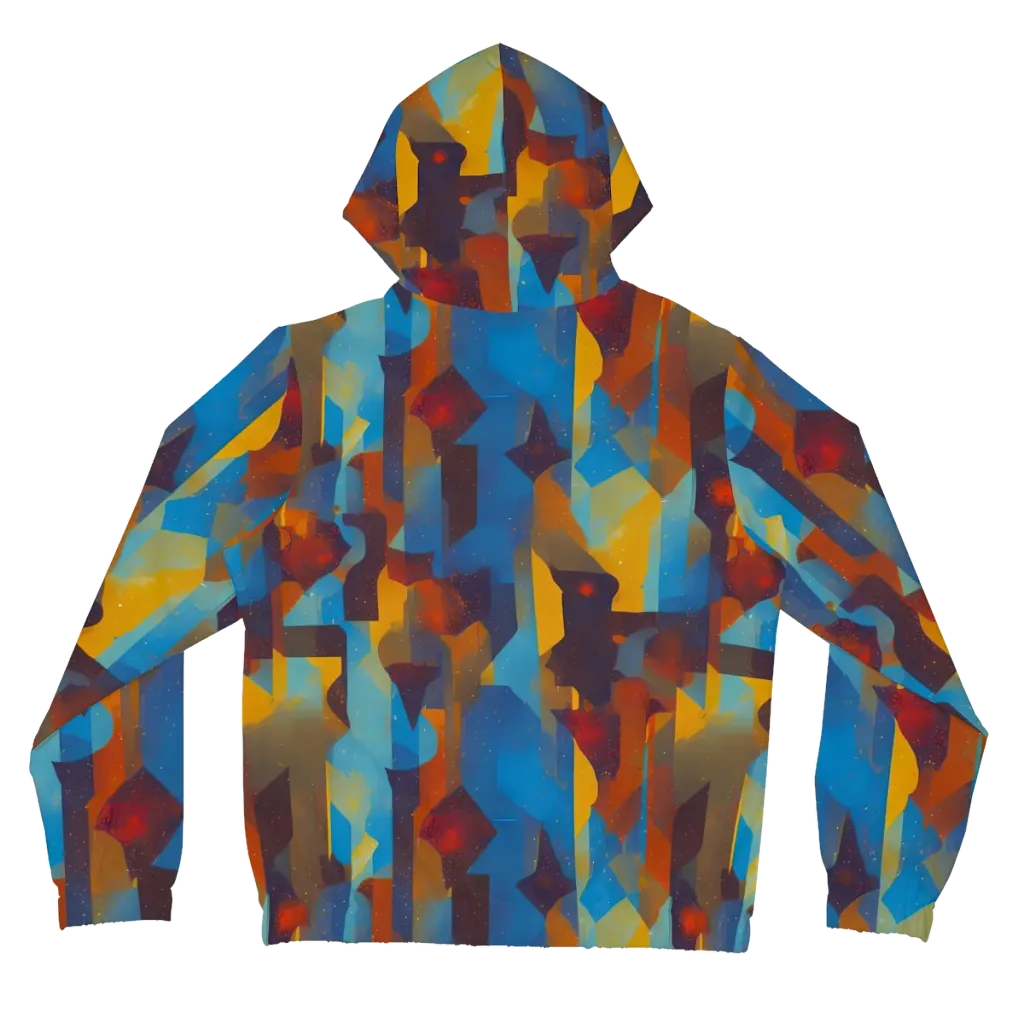 Cubist Dusk on Women's Full-Zip Hoodie — Back