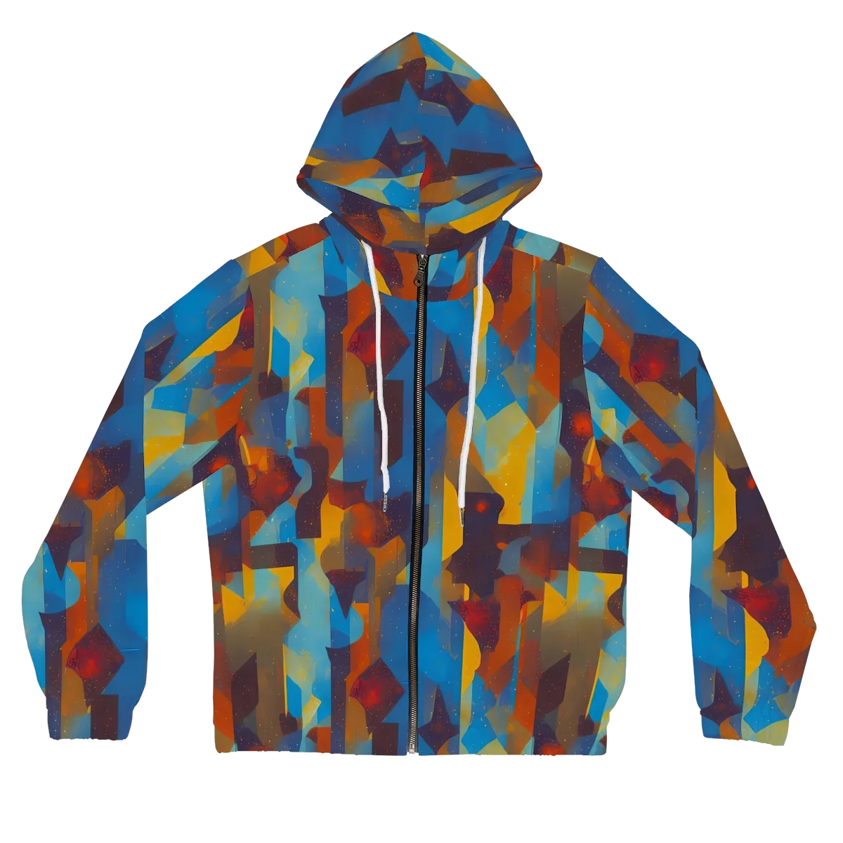 Cubist Dusk on Women's Full-Zip Hoodie — Front