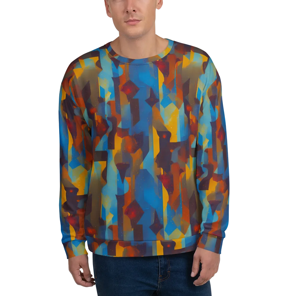 Cubist Dusk on Sweatshirt — Front