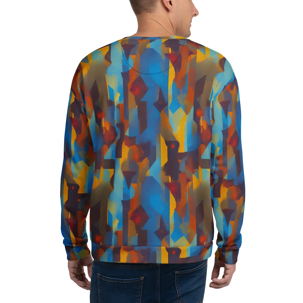 Cubist Dusk on Sweatshirt — Back