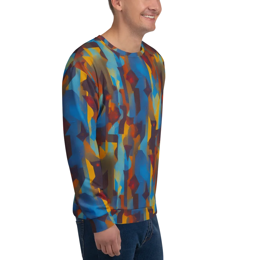 Cubist Dusk on Sweatshirt — Right Front