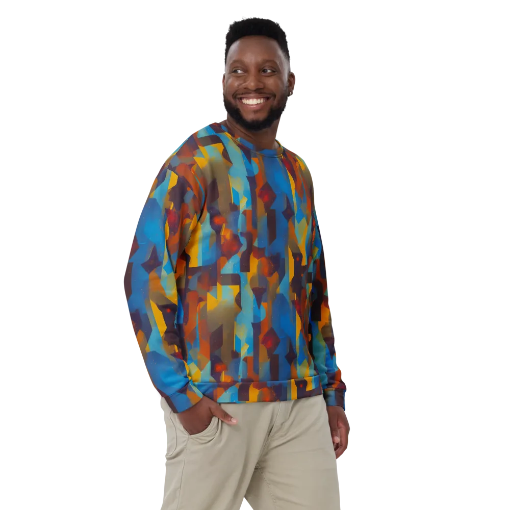 Cubist Dusk on Sweatshirt — Front