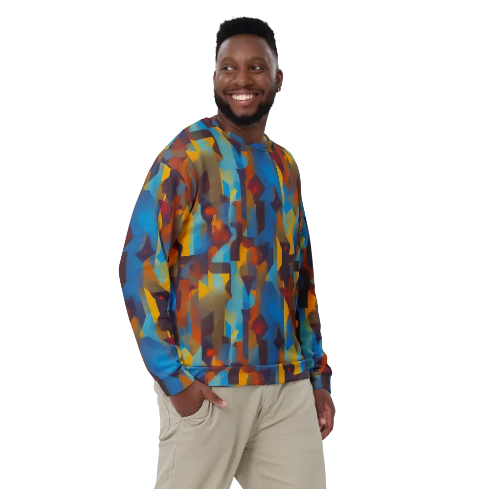 Cubist Dusk on Sweatshirt — Front