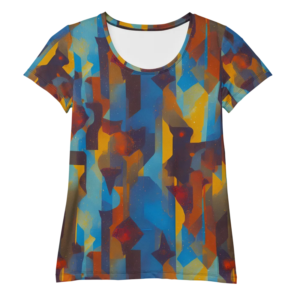 Cubist Dusk on Women's Athletic T-Shirt — Front