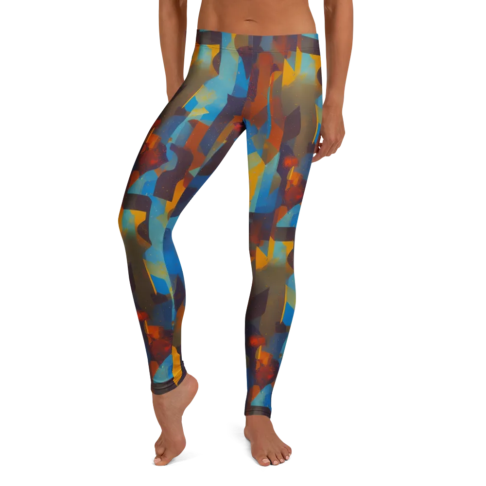 Cubist Dusk on Leggings — Front