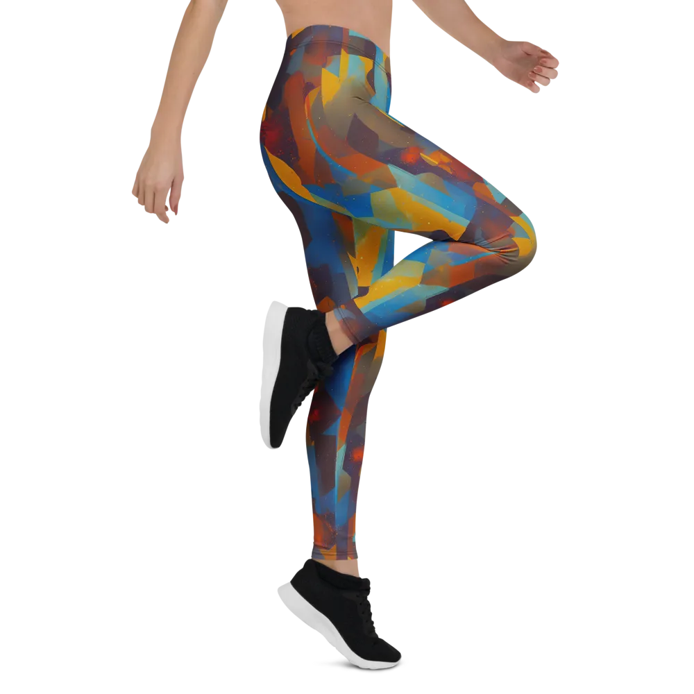 Cubist Dusk on Leggings — Right