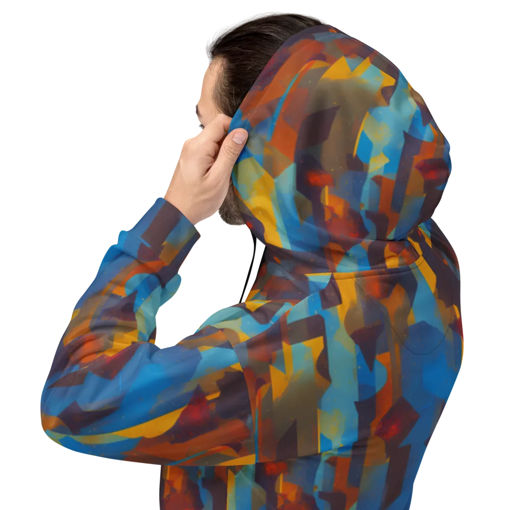 Cubist Dusk on Hoodie — Back