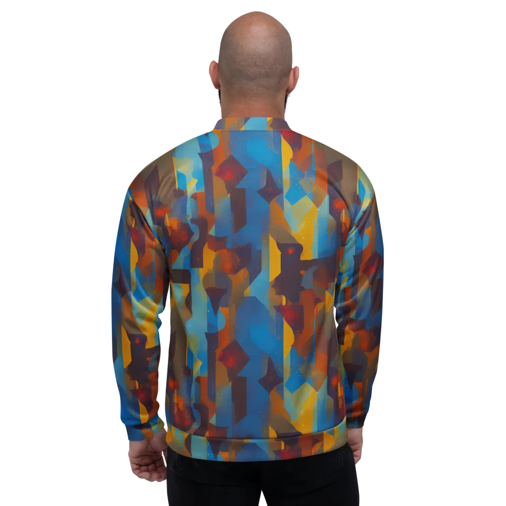 Cubist Dusk on Bomber Jacket — Back