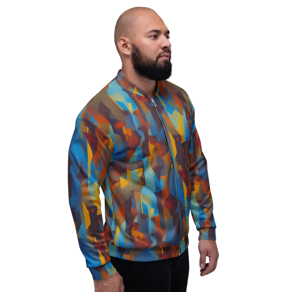 Cubist Dusk on Bomber Jacket — Right