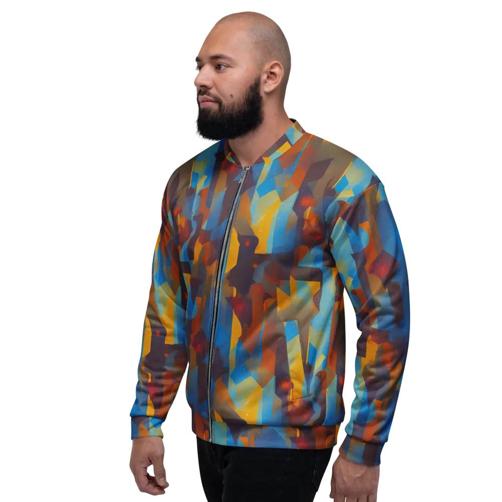 Cubist Dusk on Bomber Jacket — Left