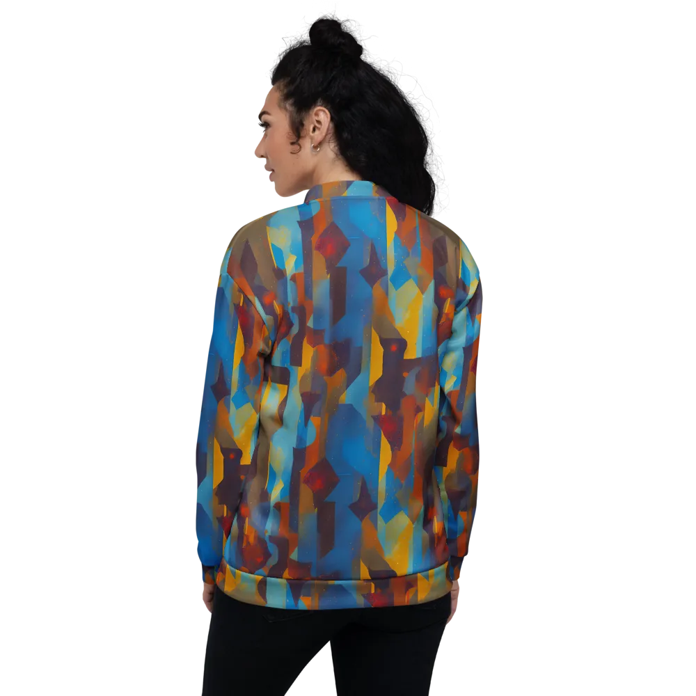 Cubist Dusk on Bomber Jacket — Back