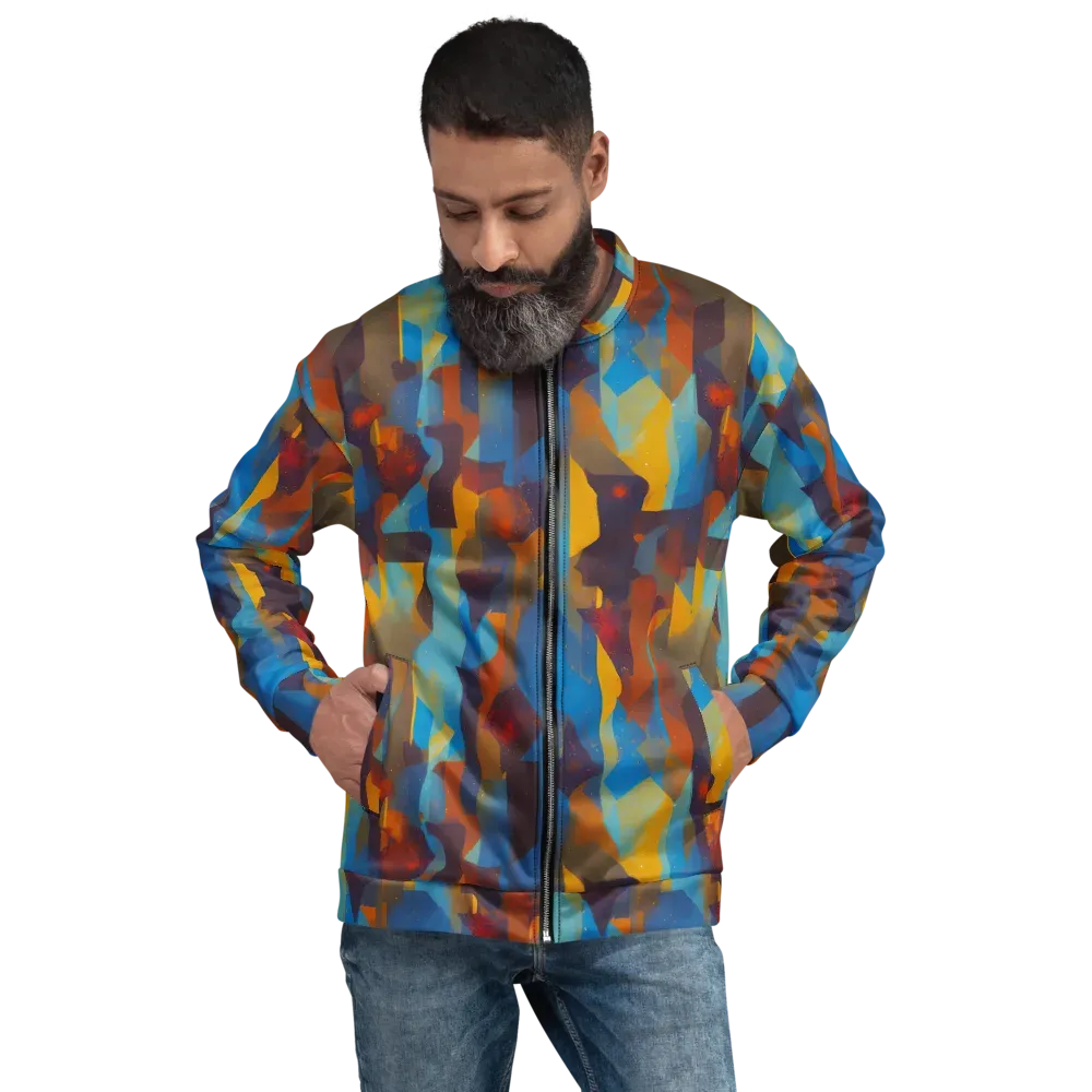 Cubist Dusk on Bomber Jacket — Front