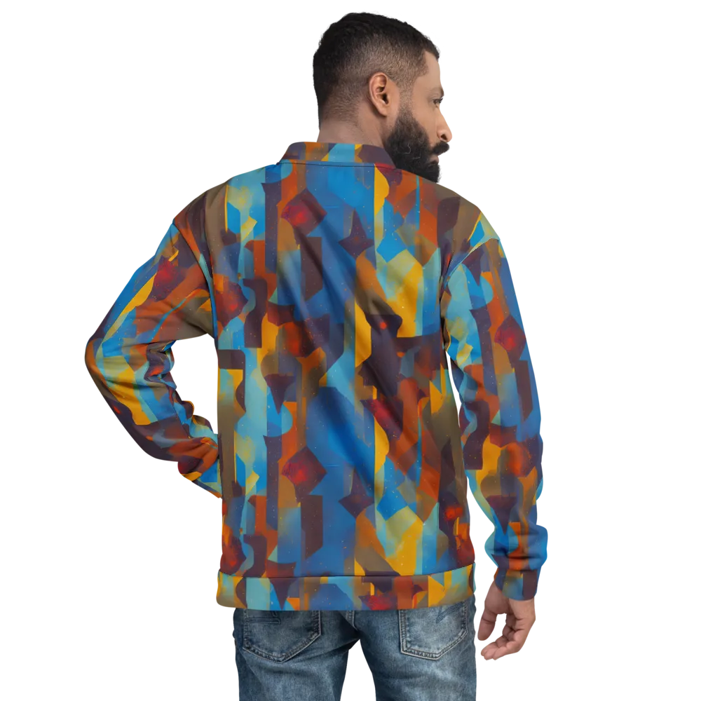 Cubist Dusk on Bomber Jacket — Back