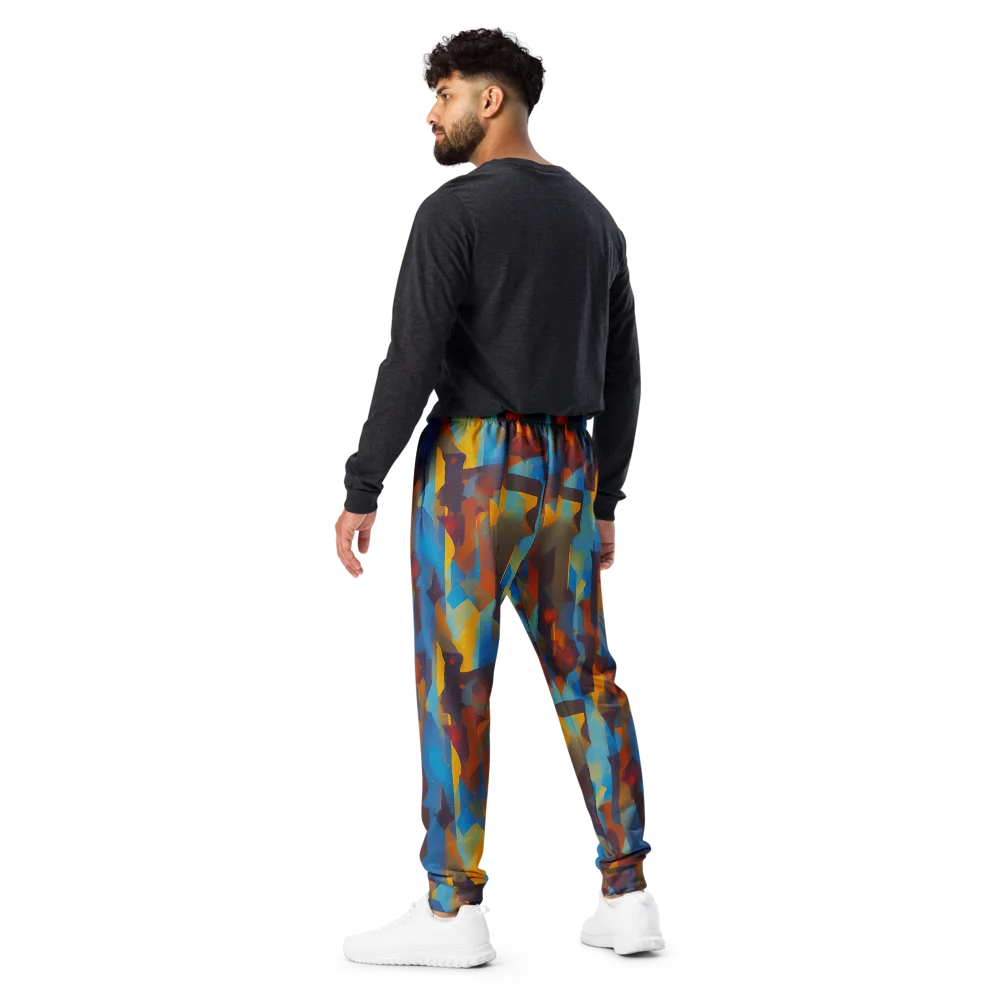 Cubist Dusk on Men's Joggers — Back