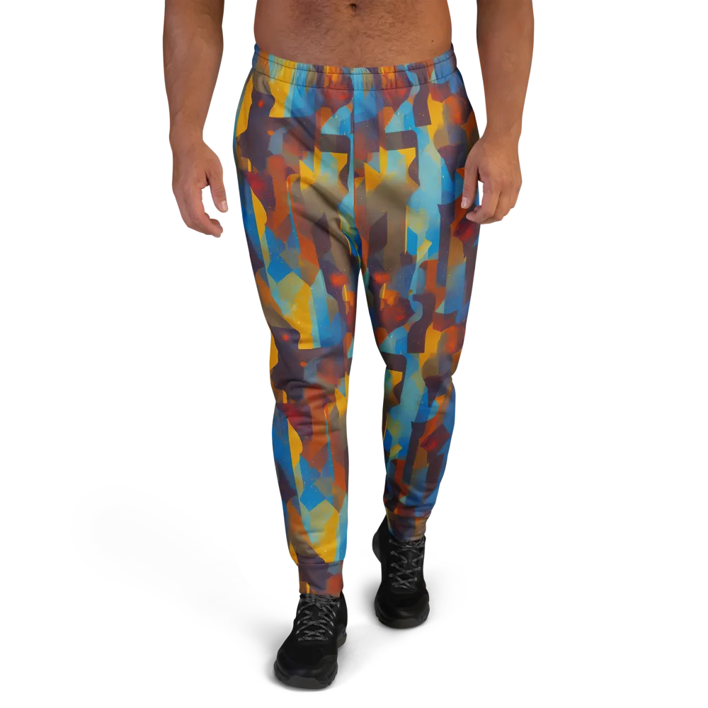 Cubist Dusk on Men's Joggers — Front