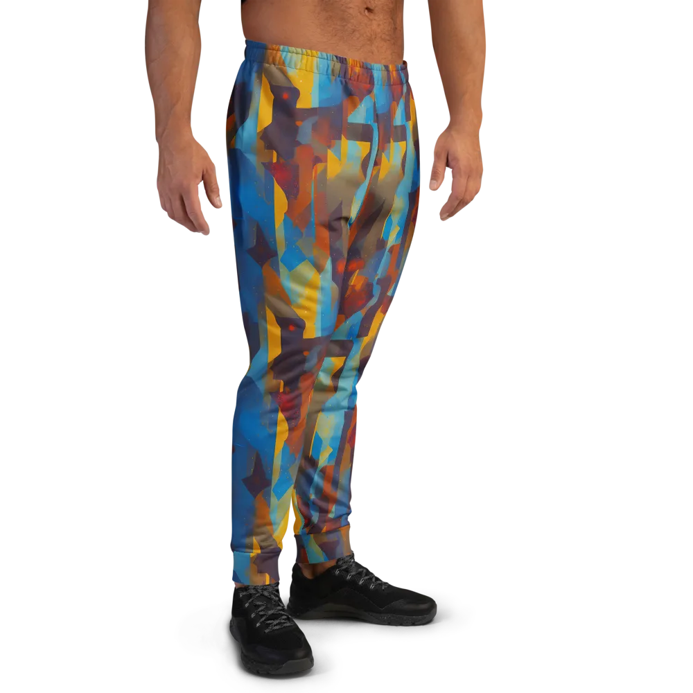 Cubist Dusk on Men's Joggers — Right