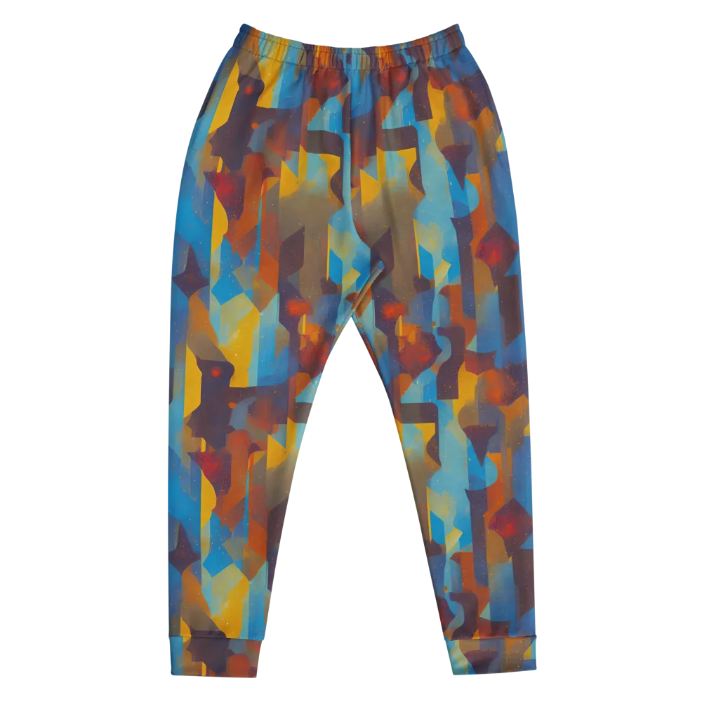 Cubist Dusk on Men's Joggers — Front