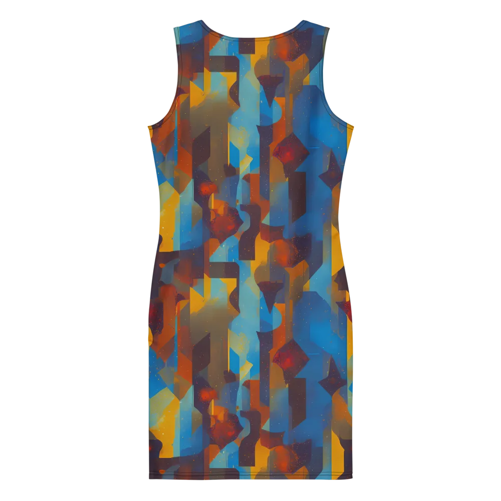 Cubist Dusk on Bodycon Dress — Back
