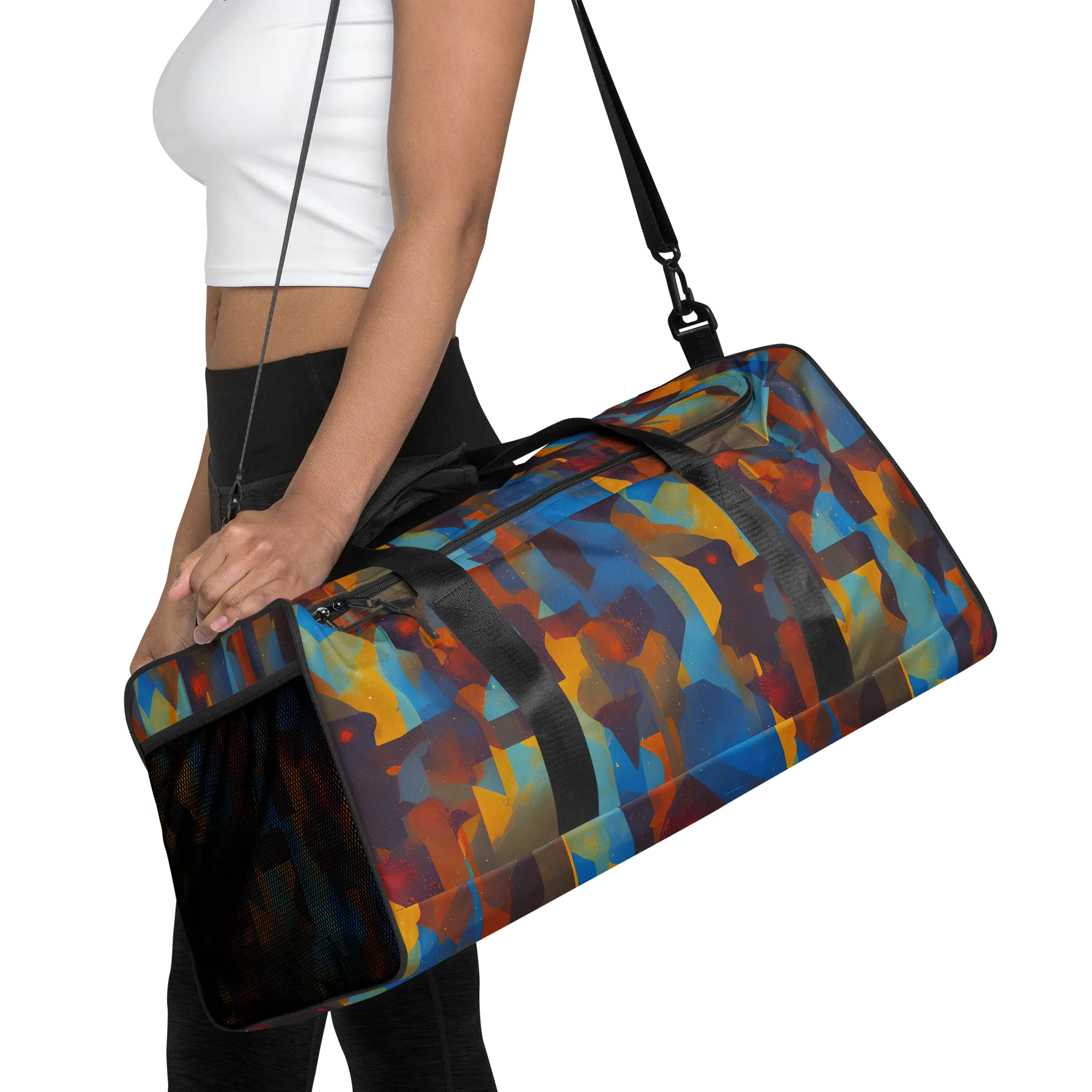 Cubist Dusk on Duffle Bag — Front