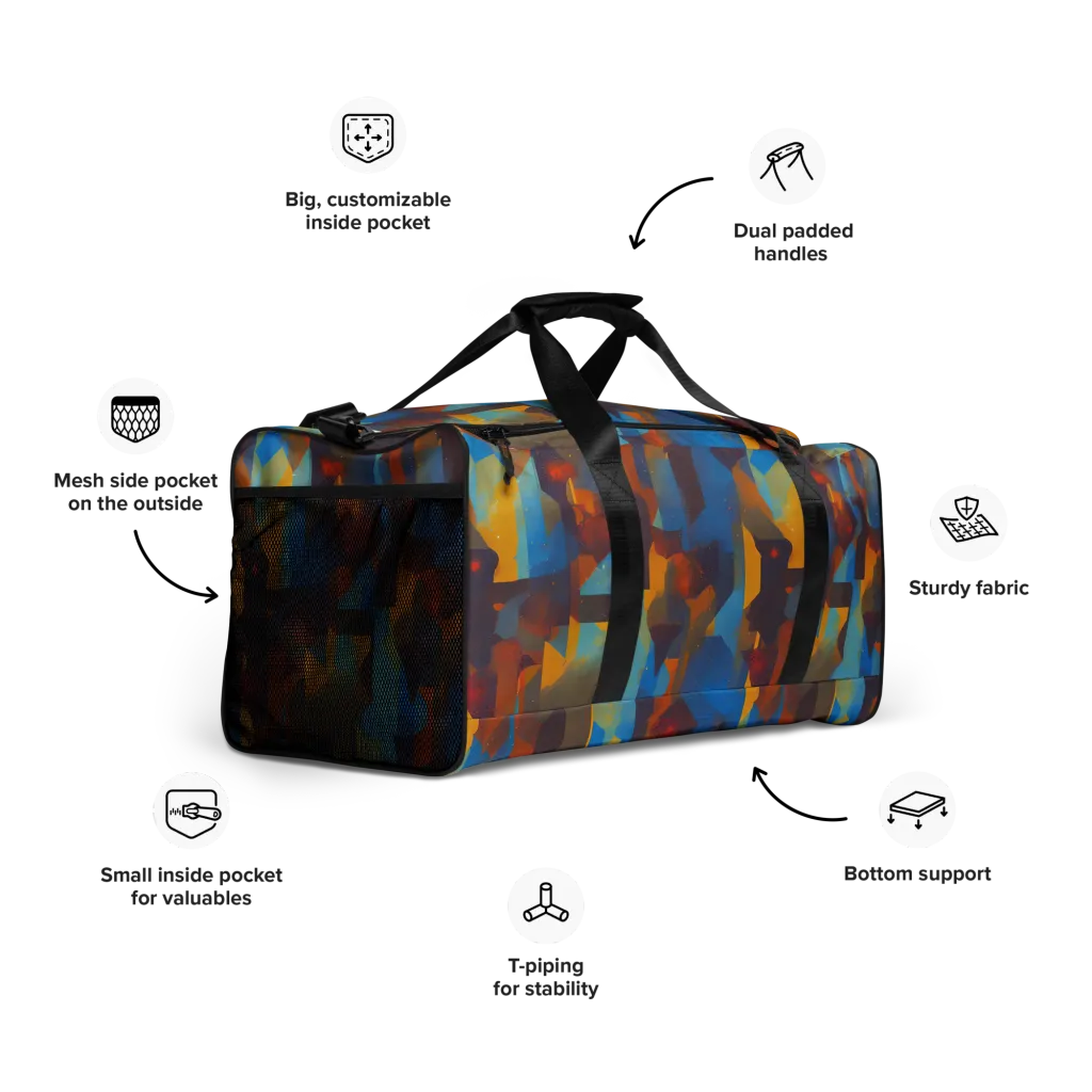 Cubist Dusk on Duffle Bag — Right Front