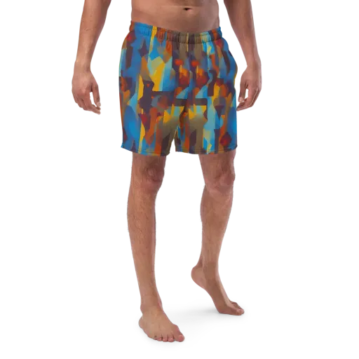 Cubist Dusk on a Swim Trunks