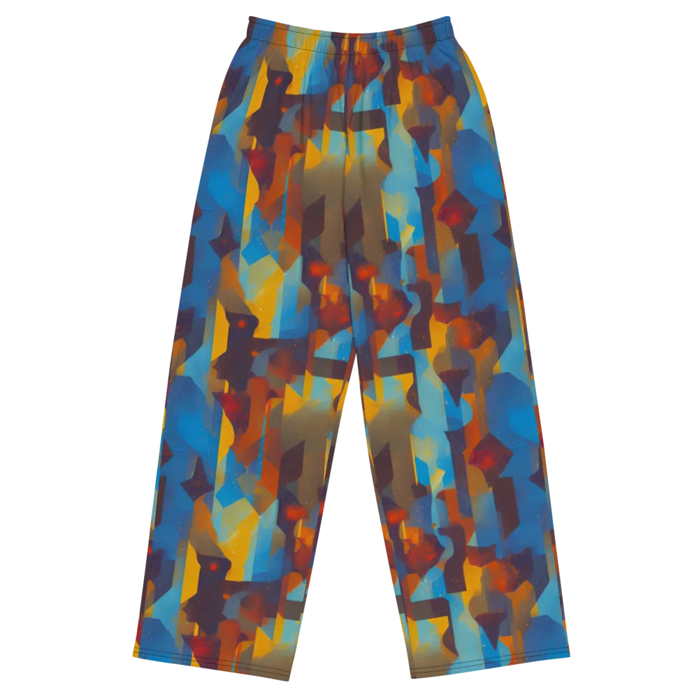 Cubist Dusk on Wide-Leg Pants — Front