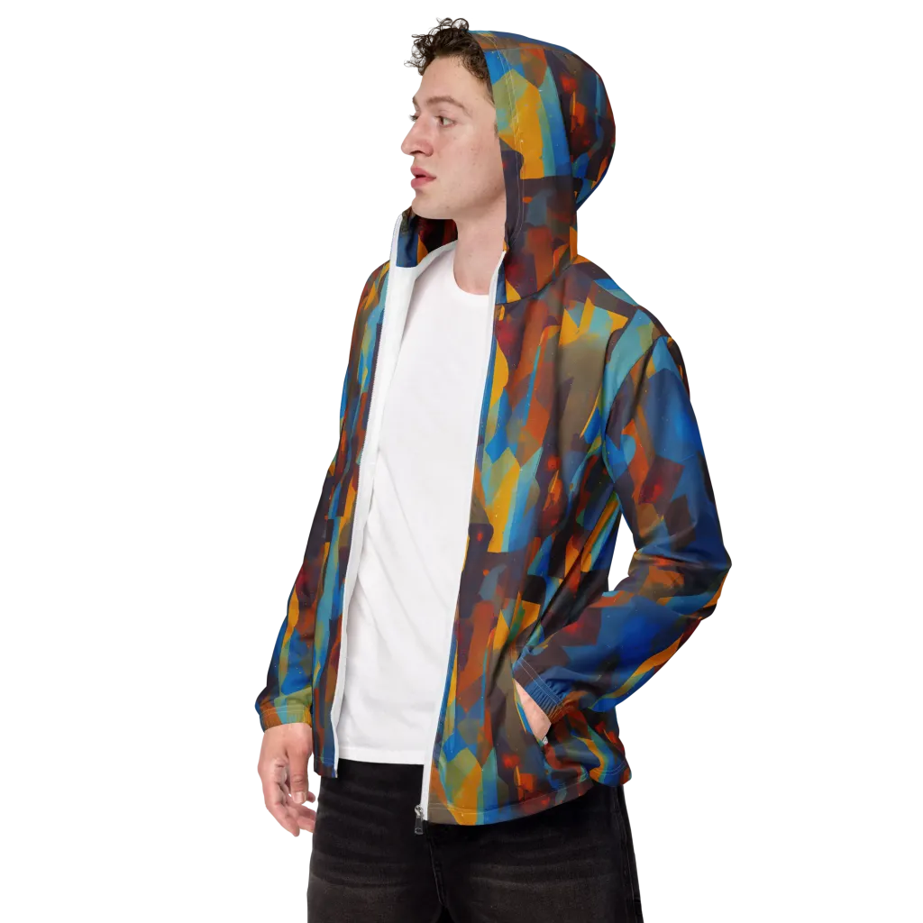 Cubist Dusk on Men's Windbreaker — Left Front