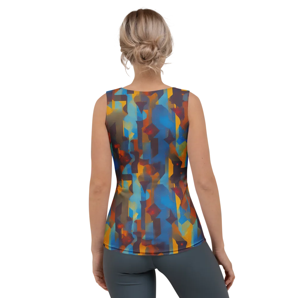 Cubist Dusk on Women's Tank Top — Back