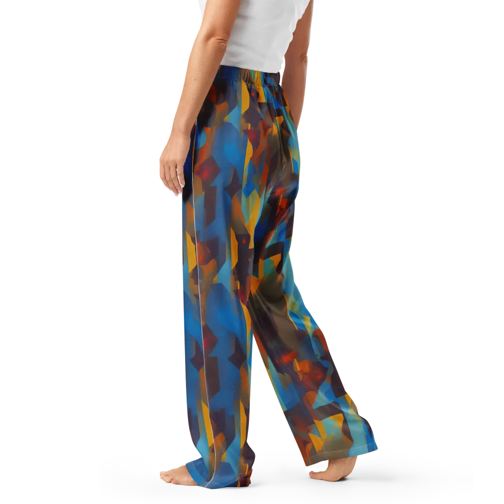 Cubist Dusk on Women's Pajama Pants — Left