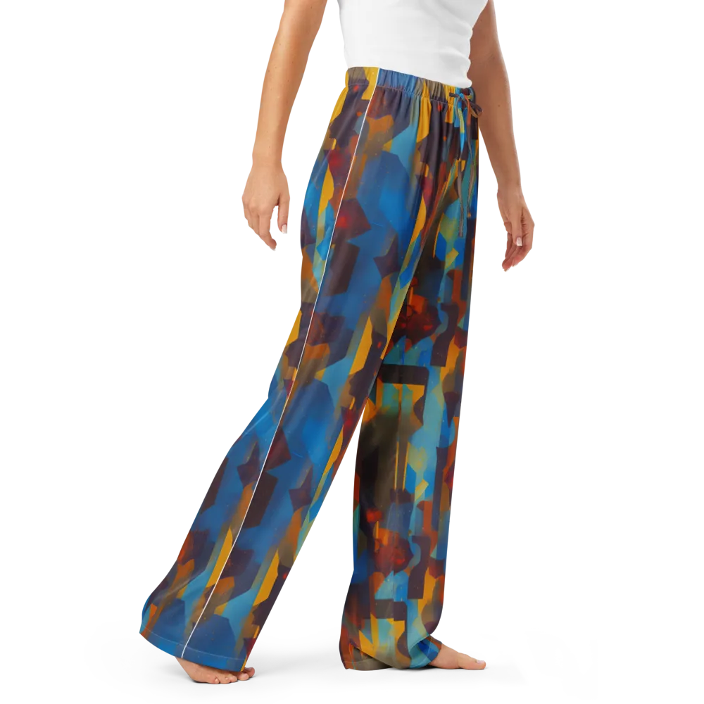 Cubist Dusk on Women's Pajama Pants — Right Front