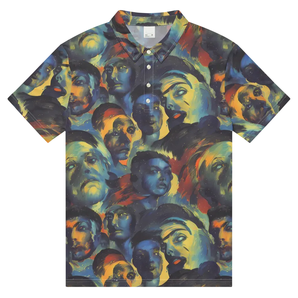Vivid Visage on Men's Slim Fit Polo Shirt — Front