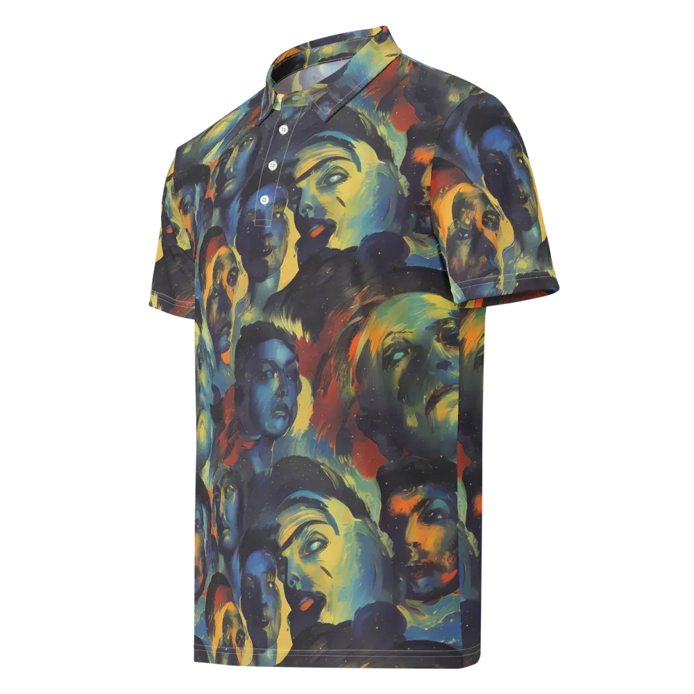 Vivid Visage on Men's Slim Fit Polo Shirt — Left Front