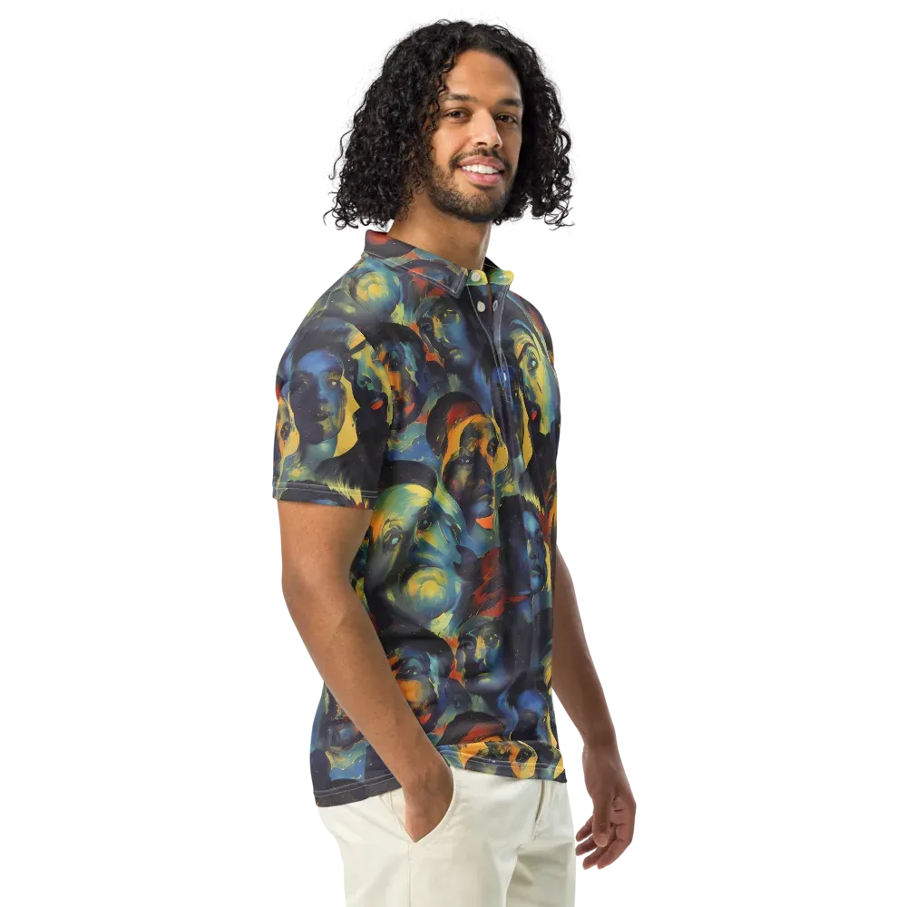 Vivid Visage on Men's Slim Fit Polo Shirt — Right Front