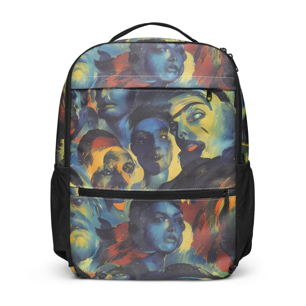 Vivid Visage on Utility Backpack — Front