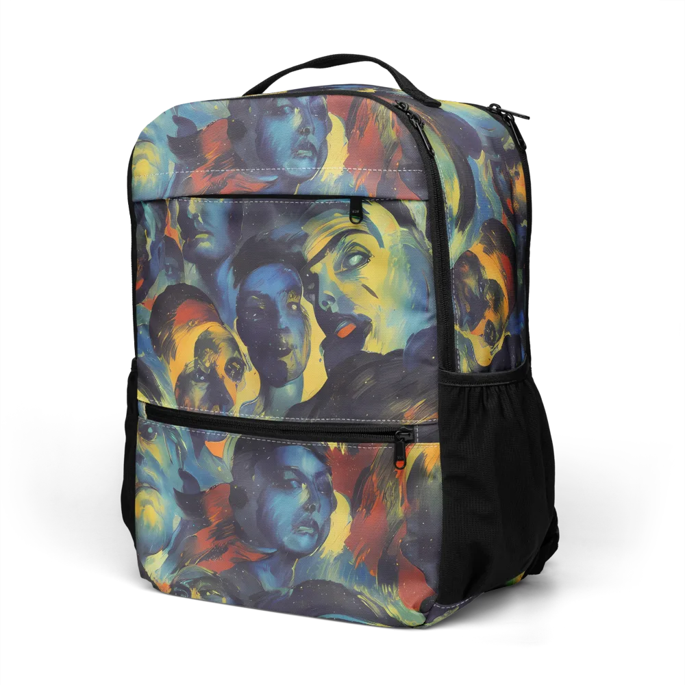 Vivid Visage on Utility Backpack — Left Front