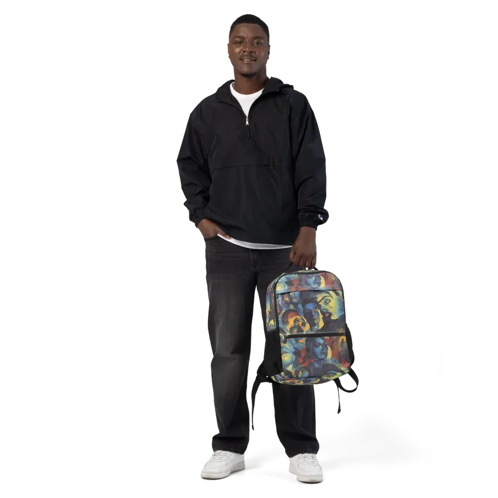 Vivid Visage on Utility Backpack — Front