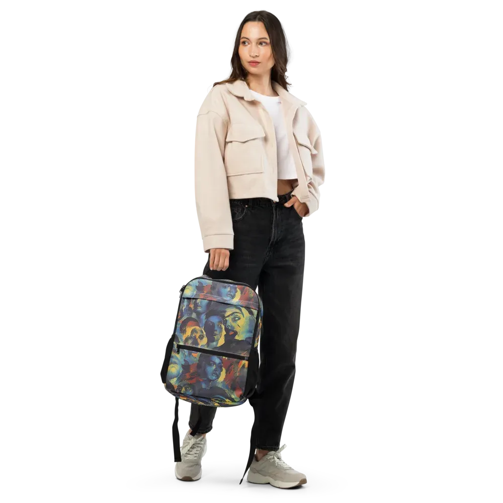 Vivid Visage on Utility Backpack — Front