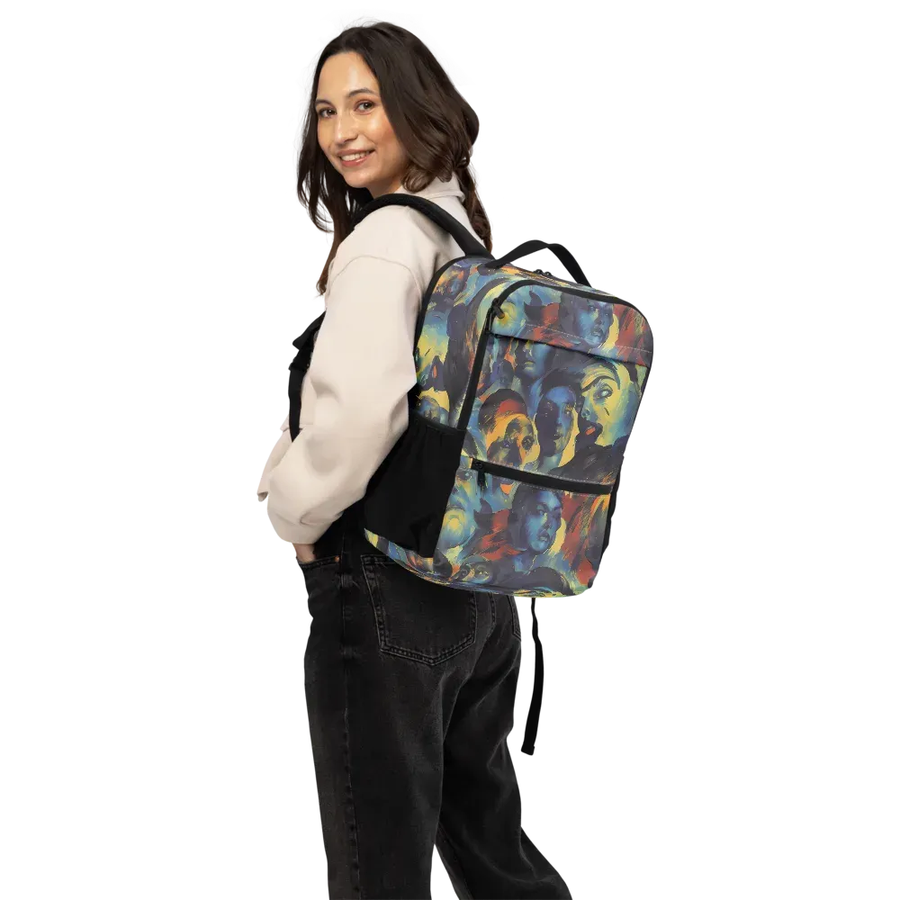 Vivid Visage on Utility Backpack — Back