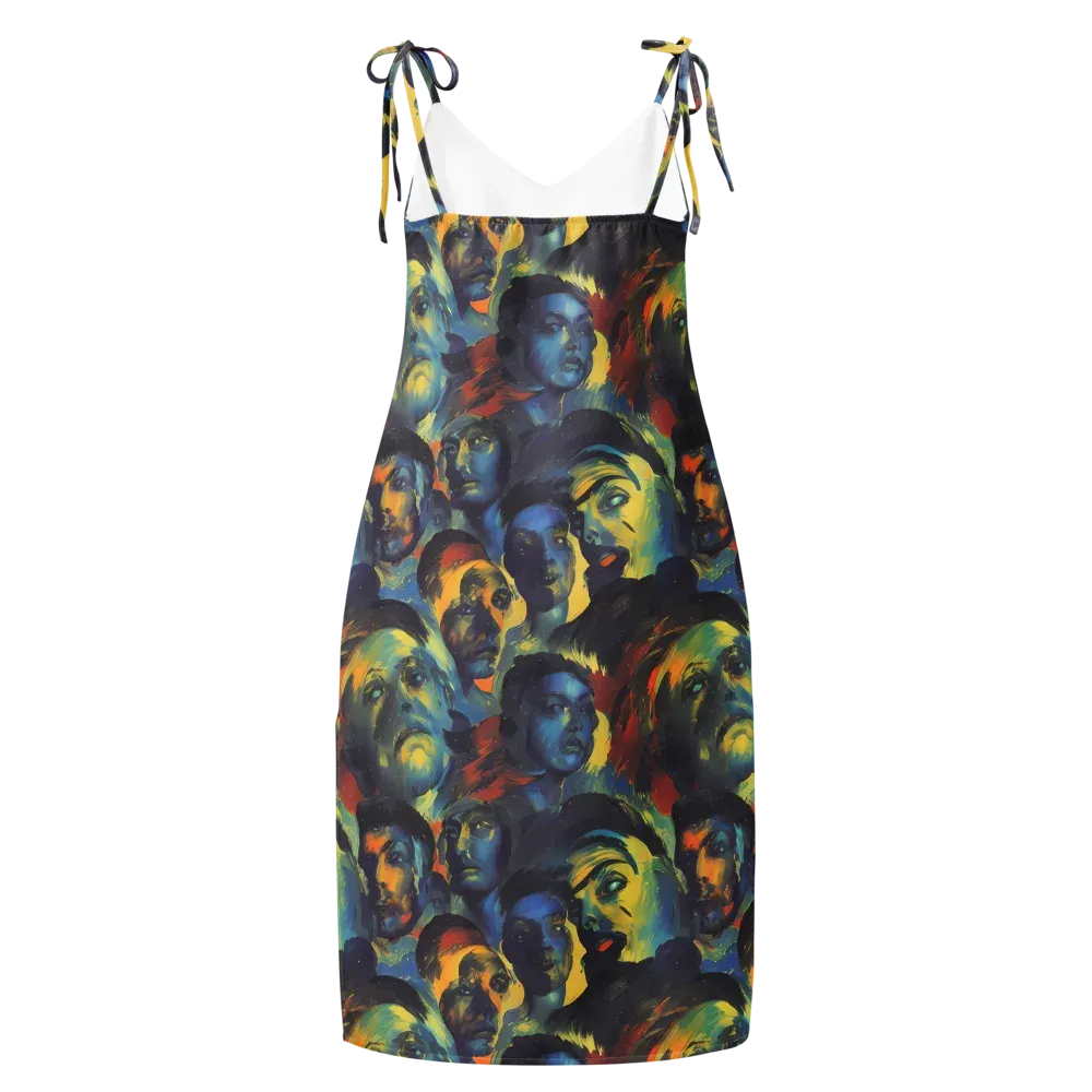 Vivid Visage on Slip Dress — Back