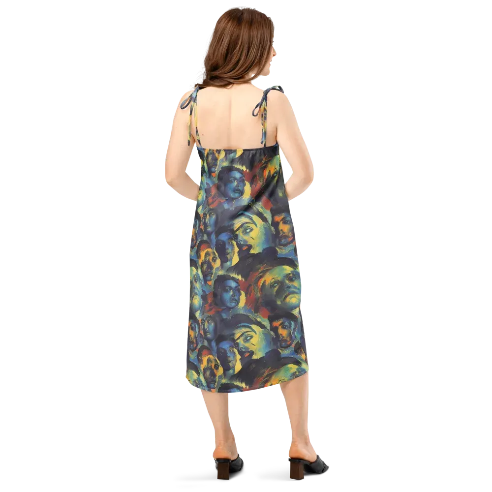 Vivid Visage on Slip Dress — Back