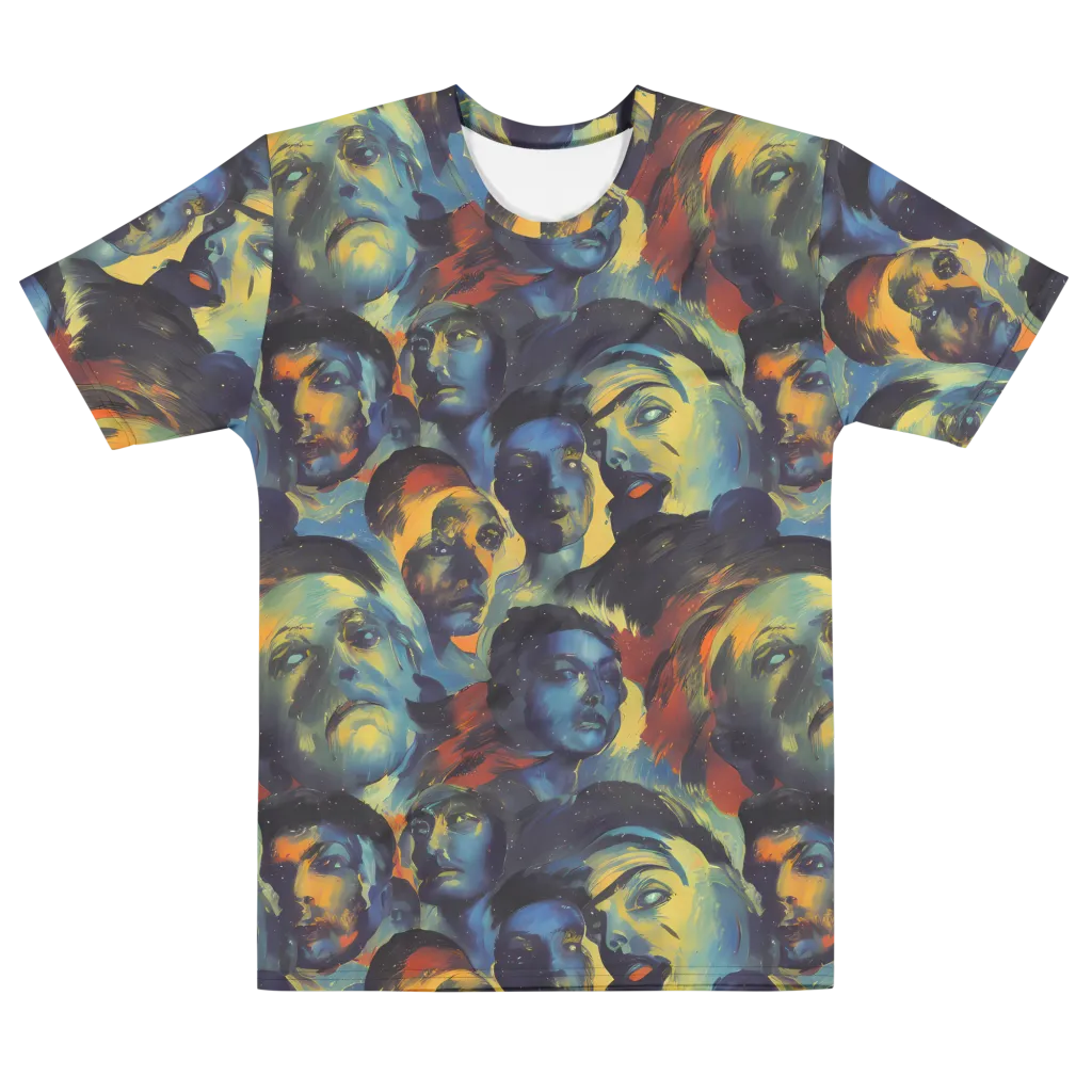 Vivid Visage on Men's Cotton Crew Neck T-Shirt — Front