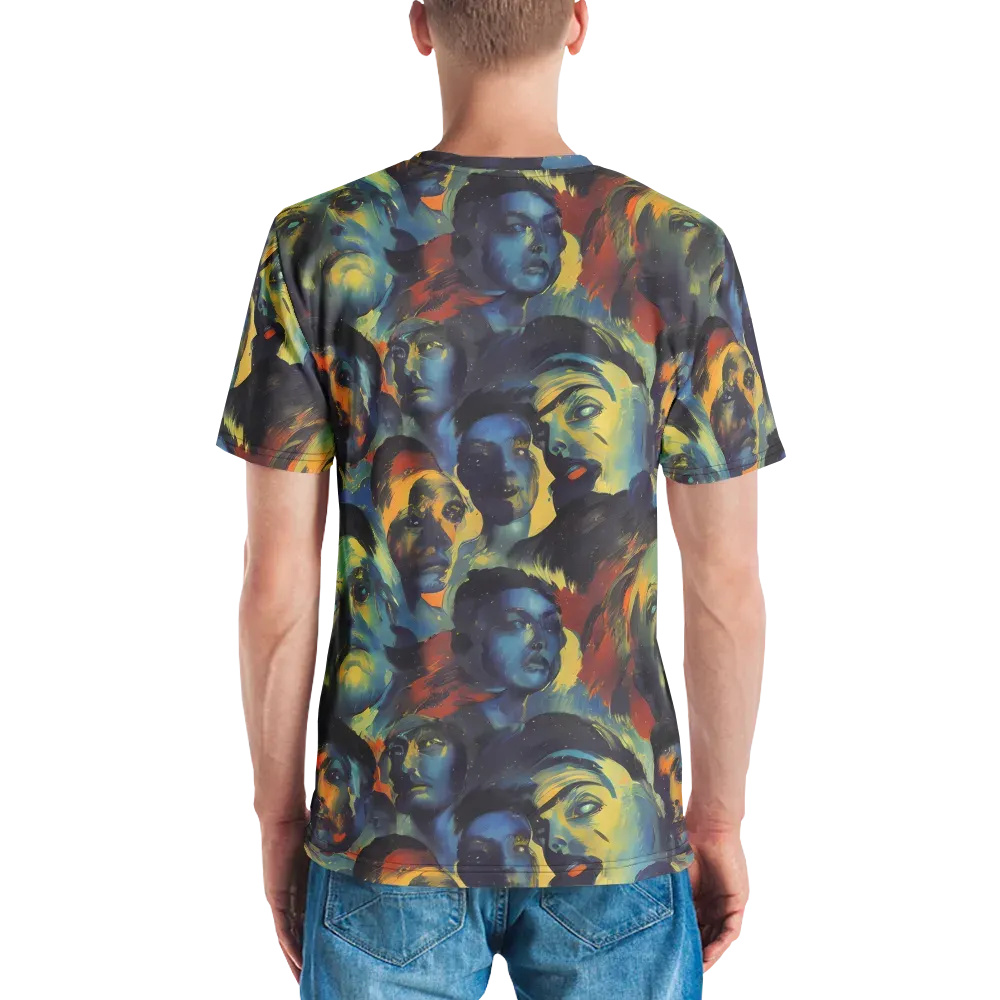 Vivid Visage on Men's Crew Neck T-Shirt — Back