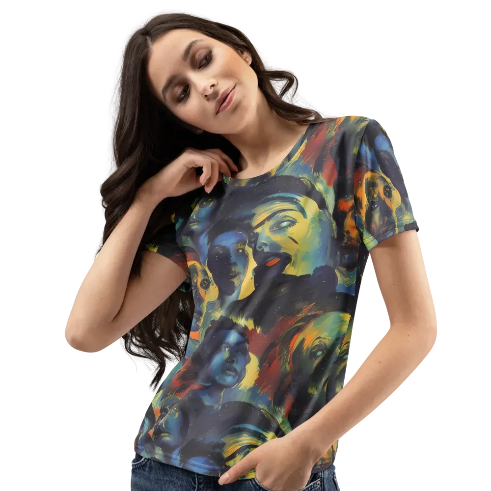 Vivid Visage on Women's Crew Neck T-Shirt — Left Front