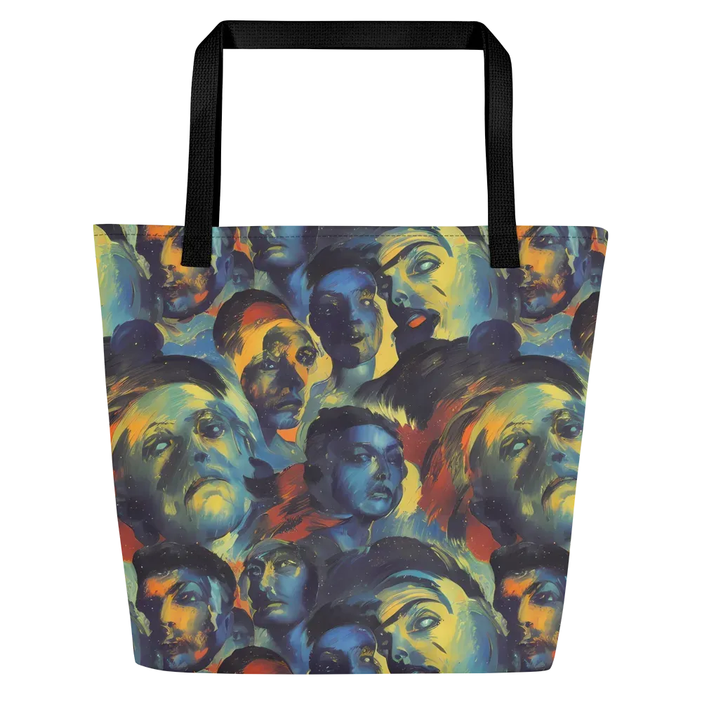 Vivid Visage on Large Tote Bag W/ Pocket — Front
