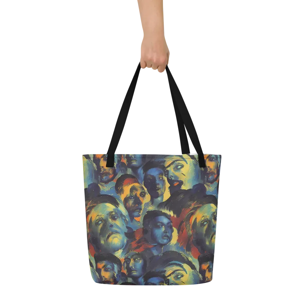 Vivid Visage on Large Tote Bag W/ Pocket — Front