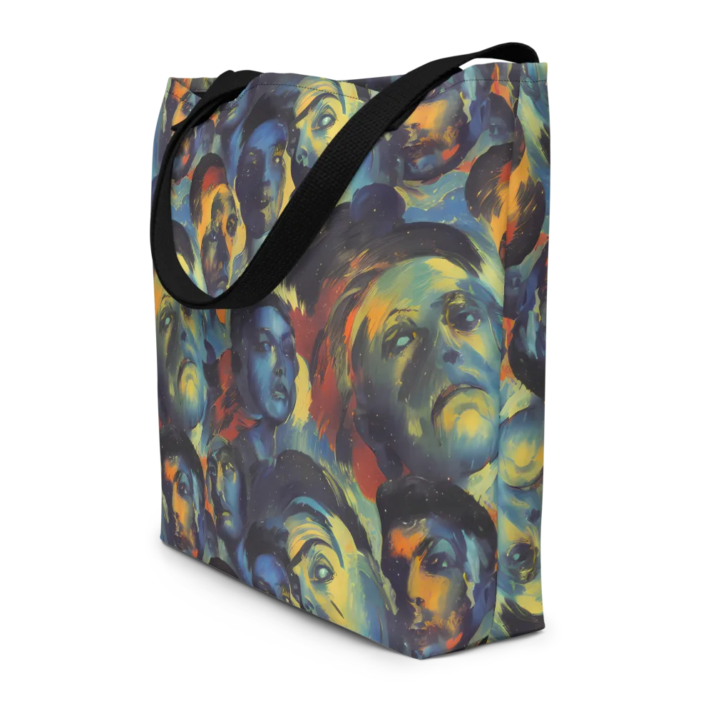 Vivid Visage on Large Tote Bag W/ Pocket — Front